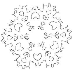 Dibujo para colorear: Copo de Nieve (Naturaleza y Estaciones) #160531 - Dibujos para Colorear e Imprimir Gratis