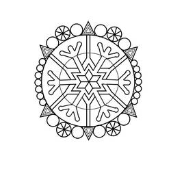 Dibujo para colorear: Copo de Nieve (Naturaleza y Estaciones) #160545 - Dibujos para Colorear e Imprimir Gratis