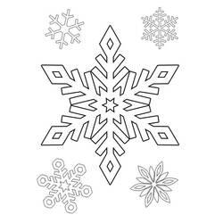 Dibujo para colorear: Copo de Nieve (Naturaleza y Estaciones) #160572 - Dibujos para Colorear e Imprimir Gratis