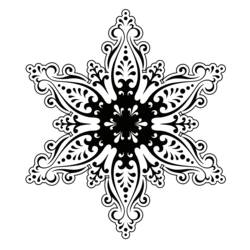 Dibujo para colorear: Copo de Nieve (Naturaleza y Estaciones) #160611 - Dibujos para Colorear e Imprimir Gratis