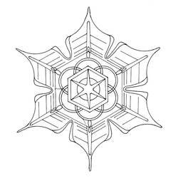 Dibujo para colorear: Copo de Nieve (Naturaleza y Estaciones) #160614 - Dibujos para Colorear e Imprimir Gratis