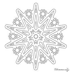 Dibujo para colorear: Copo de Nieve (Naturaleza y Estaciones) #160619 - Dibujos para Colorear e Imprimir Gratis