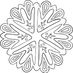 Dibujo para colorear: Copo de Nieve (Naturaleza y Estaciones) #190254 - Dibujos para Colorear e Imprimir Gratis