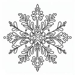 Dibujo para colorear: Copo de Nieve (Naturaleza y Estaciones) #190256 - Dibujos para Colorear e Imprimir Gratis