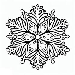 Dibujo para colorear: Copo de Nieve (Naturaleza y Estaciones) #190257 - Dibujos para Colorear e Imprimir Gratis