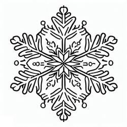 Dibujo para colorear: Copo de Nieve (Naturaleza y Estaciones) #190258 - Dibujos para Colorear e Imprimir Gratis