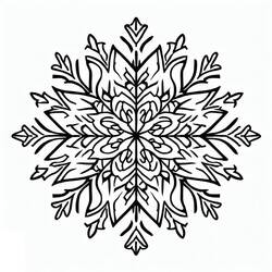 Dibujo para colorear: Copo de Nieve (Naturaleza y Estaciones) #190259 - Dibujos para Colorear e Imprimir Gratis