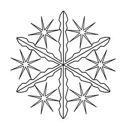 Dibujo para colorear: Copo de Nieve (Naturaleza y Estaciones) #190262 - Dibujos para Colorear e Imprimir Gratis