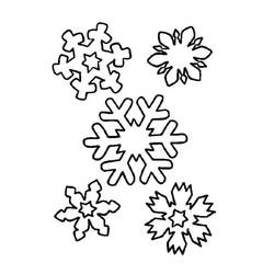 Dibujo para colorear: Copo de Nieve (Naturaleza y Estaciones) #190264 - Dibujos para Colorear e Imprimir Gratis