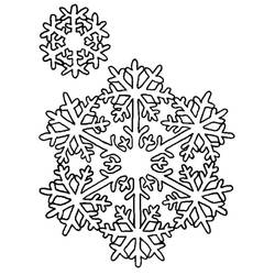 Dibujo para colorear: Copo de Nieve (Naturaleza y Estaciones) #190265 - Dibujos para Colorear e Imprimir Gratis