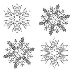 Dibujo para colorear: Copo de Nieve (Naturaleza y Estaciones) #190267 - Dibujos para Colorear e Imprimir Gratis