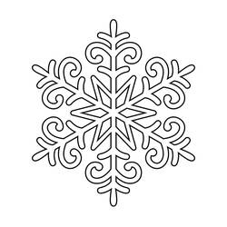 Dibujo para colorear: Copo de Nieve (Naturaleza y Estaciones) #190270 - Dibujos para Colorear e Imprimir Gratis