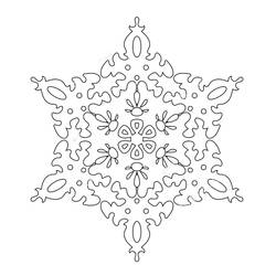 Dibujo para colorear: Copo de Nieve (Naturaleza y Estaciones) #190271 - Dibujos para Colorear e Imprimir Gratis