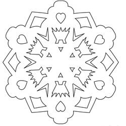 Dibujo para colorear: Copo de Nieve (Naturaleza y Estaciones) #190273 - Dibujos para Colorear e Imprimir Gratis
