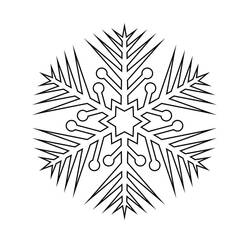 Dibujo para colorear: Copo de Nieve (Naturaleza y Estaciones) #190300 - Dibujos para Colorear e Imprimir Gratis