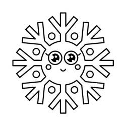 Dibujo para colorear: Copo de Nieve (Naturaleza y Estaciones) #190301 - Dibujos para Colorear e Imprimir Gratis