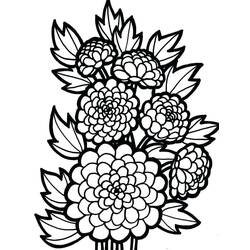 Dibujo para colorear: Dalia (Naturaleza y Estaciones) #176504 - Dibujos para Colorear e Imprimir Gratis