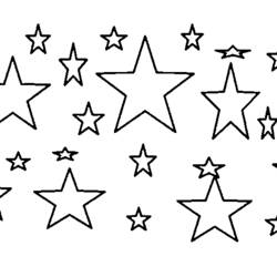 Dibujo para colorear: Estrellas (Naturaleza y Estaciones) #155905 - Dibujos para Colorear e Imprimir Gratis