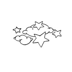 Dibujo para colorear: Estrellas (Naturaleza y Estaciones) #155958 - Dibujos para Colorear e Imprimir Gratis
