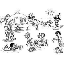Dibujo para colorear: Fogata (Naturaleza y Estaciones) #156770 - Dibujos para Colorear e Imprimir Gratis