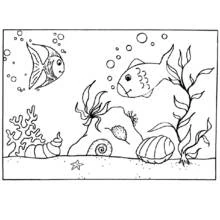 Dibujo para colorear: Fondo Marino (Naturaleza y Estaciones) #160107 - Dibujos para Colorear e Imprimir Gratis