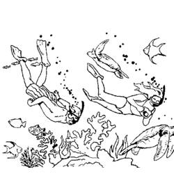 Dibujo para colorear: Fondo Marino (Naturaleza y Estaciones) #160125 - Dibujos para Colorear e Imprimir Gratis