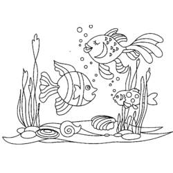 Dibujos para colorear: Fondo Marino - Dibujos para Colorear e Imprimir Gratis