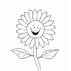 Dibujo para colorear: Girasol (Naturaleza y Estaciones) #171025 - Dibujos para Colorear e Imprimir Gratis