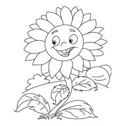 Dibujo para colorear: Girasol (Naturaleza y Estaciones) #171034 - Dibujos para Colorear e Imprimir Gratis