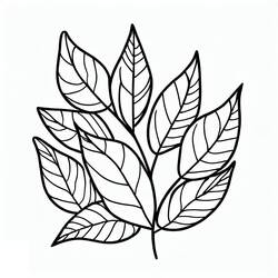 Dibujos para colorear: Hoja - Dibujos para Colorear e Imprimir Gratis