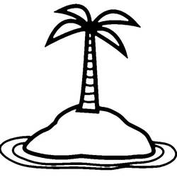 Dibujos para colorear: Isla - Dibujos para Colorear e Imprimir Gratis