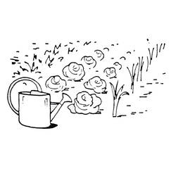 Dibujo para colorear: Jardín (Naturaleza y Estaciones) #166314 - Dibujos para Colorear e Imprimir Gratis