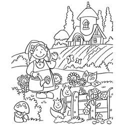 Dibujo para colorear: Jardín (Naturaleza y Estaciones) #166315 - Dibujos para Colorear e Imprimir Gratis