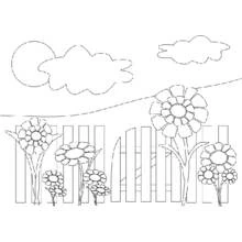 Dibujos para colorear: Jardín - Dibujos para Colorear e Imprimir Gratis