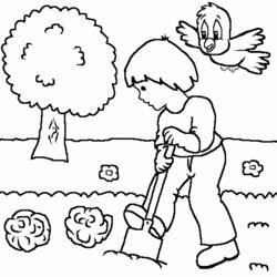 Dibujo para colorear: Jardín (Naturaleza y Estaciones) #166384 - Dibujos para Colorear e Imprimir Gratis