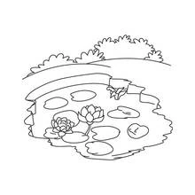 Dibujos para colorear: Lago - Dibujos para Colorear e Imprimir Gratis