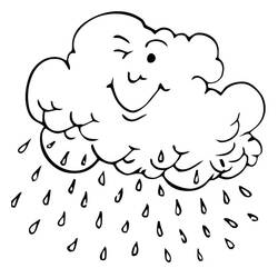 Dibujo para colorear: Lluvia (Naturaleza y Estaciones) #158201 - Dibujos para Colorear e Imprimir Gratis