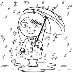Dibujo para colorear: Lluvia (Naturaleza y Estaciones) #158208 - Dibujos para Colorear e Imprimir Gratis