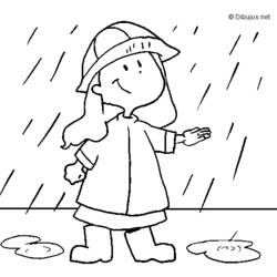Dibujo para colorear: Lluvia (Naturaleza y Estaciones) #158214 - Dibujos para Colorear e Imprimir Gratis