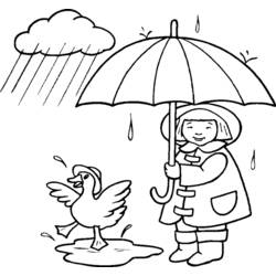 Dibujo para colorear: Lluvia (Naturaleza y Estaciones) #158218 - Dibujos para Colorear e Imprimir Gratis