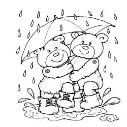 Dibujo para colorear: Lluvia (Naturaleza y Estaciones) #158232 - Dibujos para Colorear e Imprimir Gratis