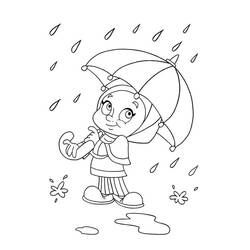 Dibujo para colorear: Lluvia (Naturaleza y Estaciones) #158253 - Dibujos para Colorear e Imprimir Gratis
