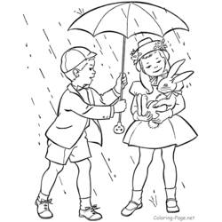 Dibujo para colorear: Lluvia (Naturaleza y Estaciones) #158264 - Dibujos para Colorear e Imprimir Gratis