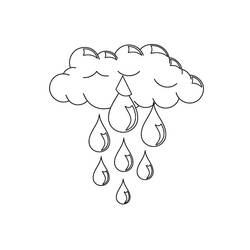 Dibujo para colorear: Lluvia (Naturaleza y Estaciones) #158269 - Dibujos para Colorear e Imprimir Gratis
