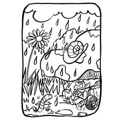Dibujo para colorear: Lluvia (Naturaleza y Estaciones) #158287 - Dibujos para Colorear e Imprimir Gratis
