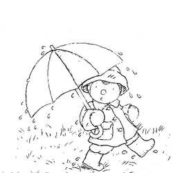 Dibujo para colorear: Lluvia (Naturaleza y Estaciones) #158313 - Dibujos para Colorear e Imprimir Gratis
