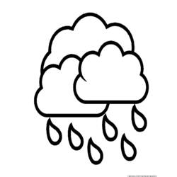 Dibujo para colorear: Lluvia (Naturaleza y Estaciones) #158333 - Dibujos para Colorear e Imprimir Gratis