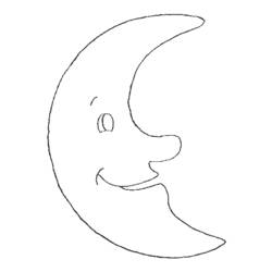 Dibujo para colorear: Luna (Naturaleza y Estaciones) #155580 - Dibujos para Colorear e Imprimir Gratis