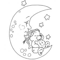 Dibujo para colorear: Luna (Naturaleza y Estaciones) #155605 - Dibujos para Colorear e Imprimir Gratis