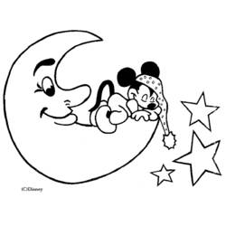Dibujo para colorear: Luna (Naturaleza y Estaciones) #155637 - Dibujos para Colorear e Imprimir Gratis